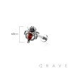 CZ SPIDER THREADLESS (PUSH IN) TOP 316L SURGICAL STEEL LABRET SET